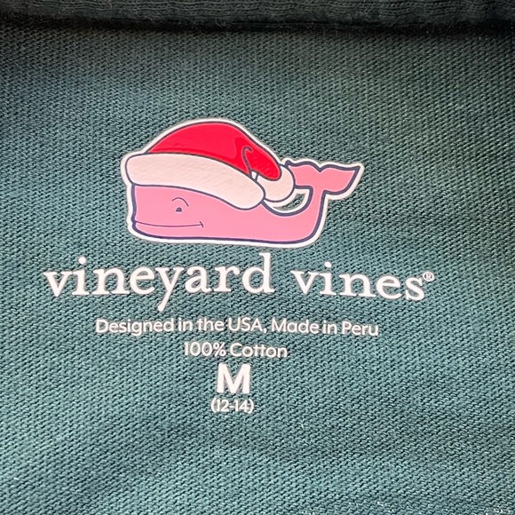 Vineyard Vines Women's Christmas Whale Long Sleeve Pocket Tee R145-6 - Picture 4 of 8